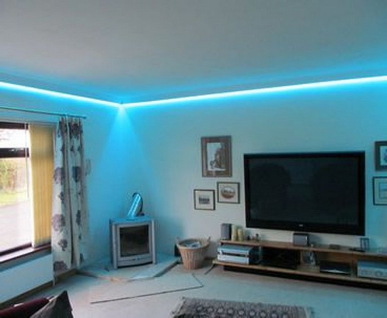 led strip lights ideas living room