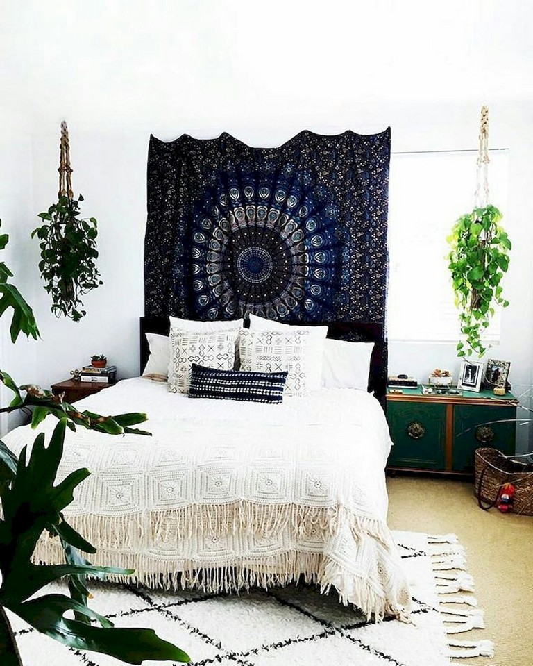 Modern Cozy Bohemian Bedroom for Simple Design
