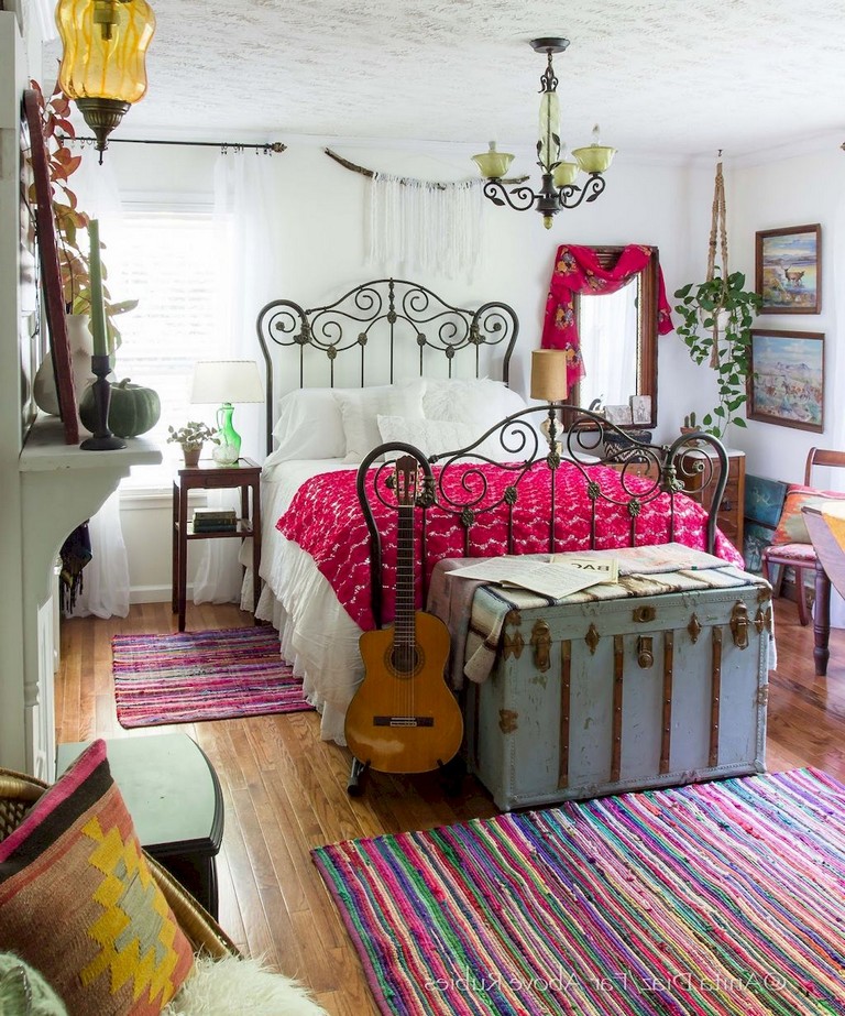 Different Textures Bohemian Chic Bedroom