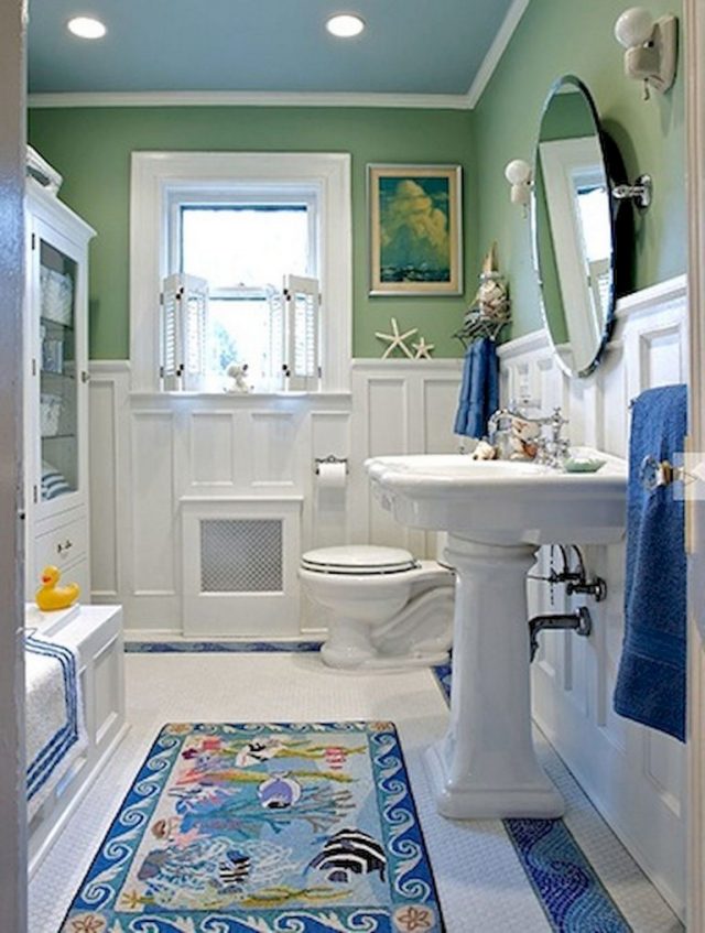 59+ Gorgeous Coastal Beach Bathroom Decoration Ideas - Page 10 of 60